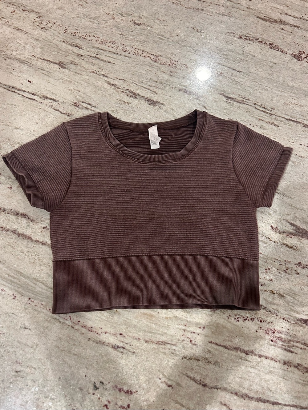 Offline by Aerie Ribbed Short Sleeve Crop Top